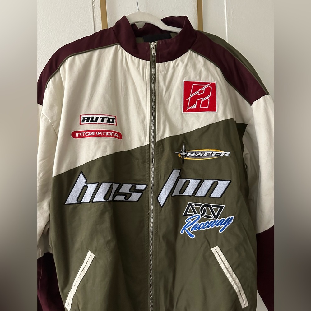 Oversized Racer Bomber Jacket M - Picture 3 of 5